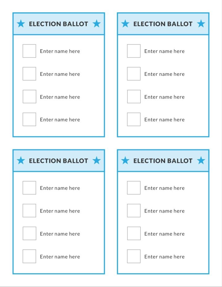 Printable Free Editable Voting Ballot Template Printable Templates