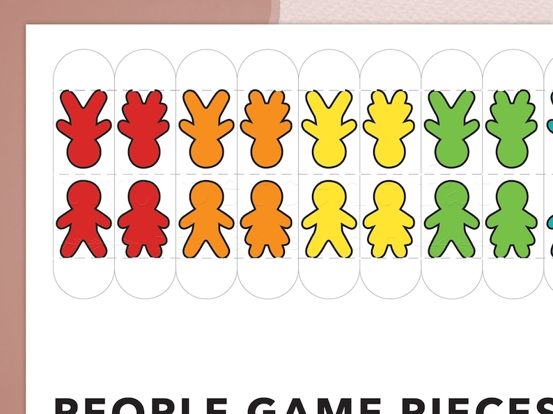 Printable Game Pieces Board Game Pieces Template Board Game Etsy
