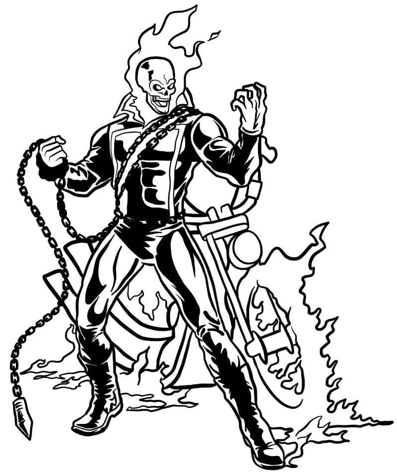 Printable Ghost Rider Coloring Page Free Printable Coloring Pages For 