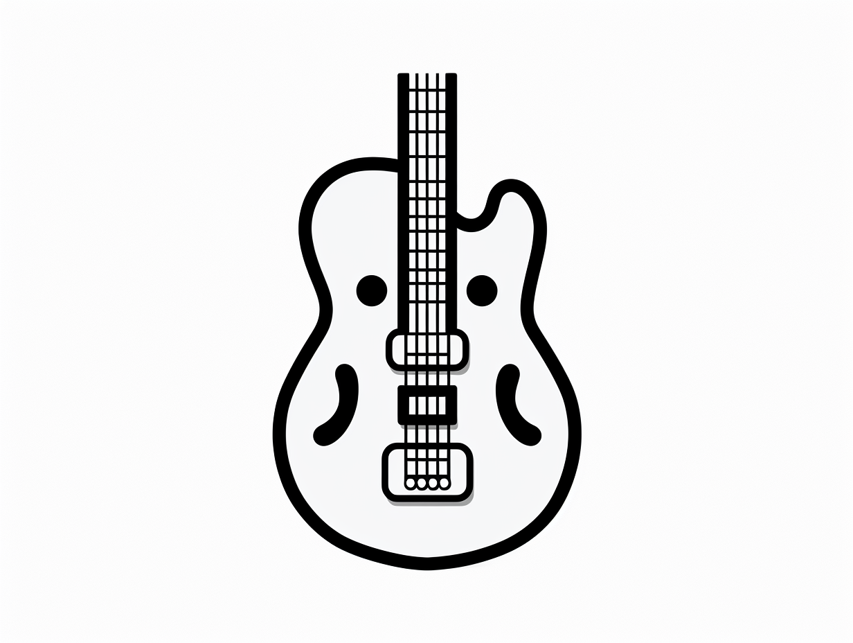 Printable Guitar To Color Coloring Page