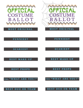 free printable ballots for kids