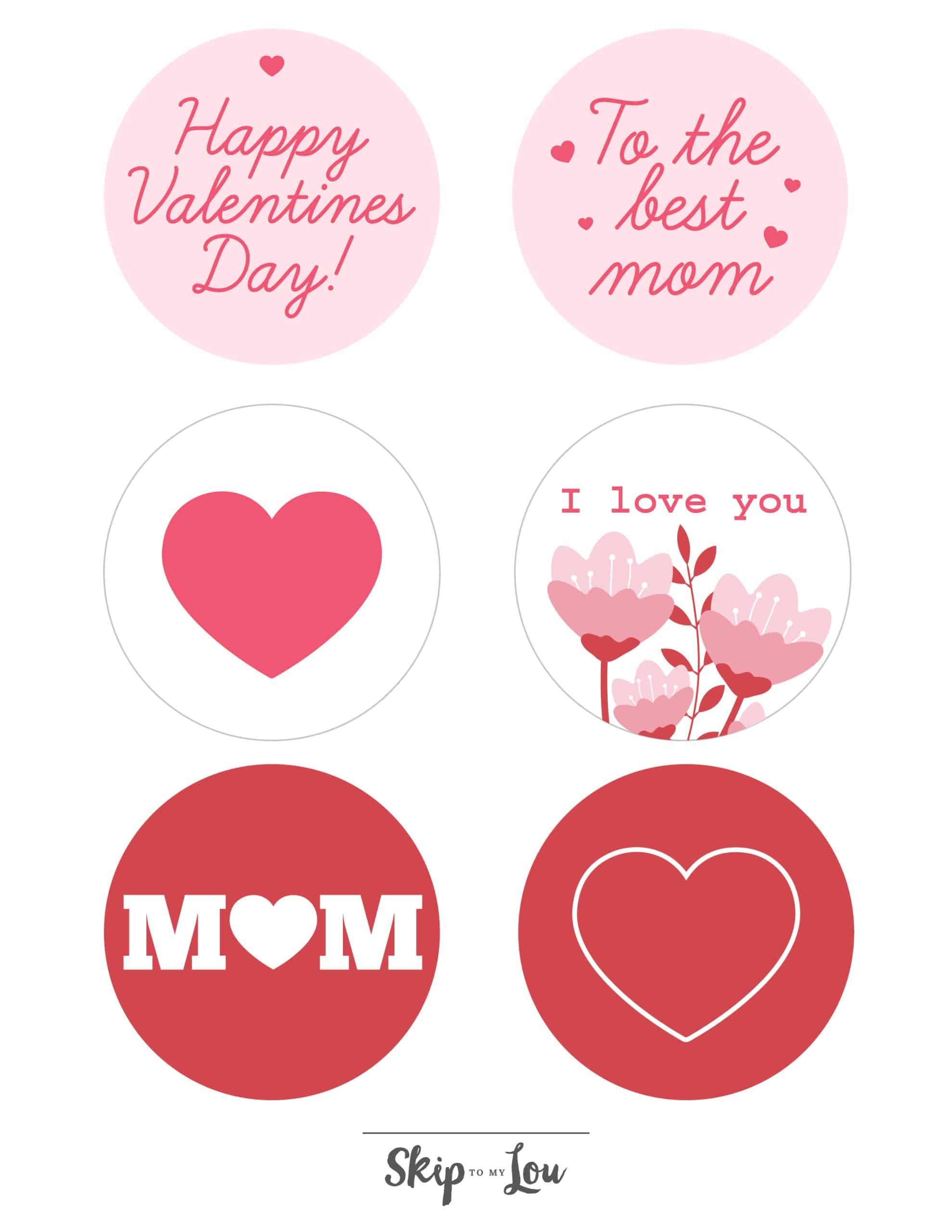 Printable Happy Valentine 39 s Day Mom Card And Stickers Skip To My Lou