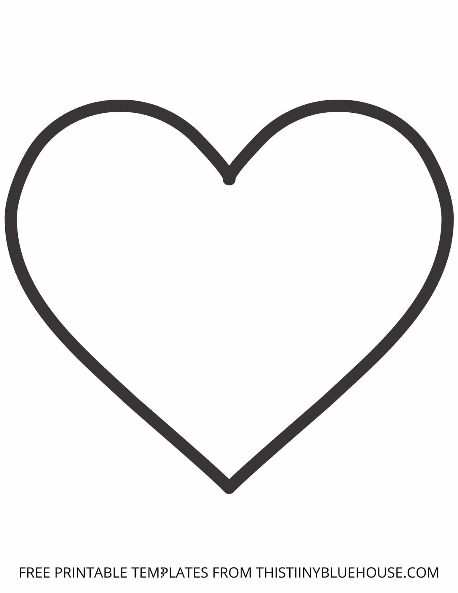 full page traditional heart template