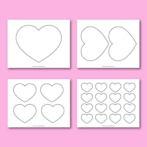Printable Heart Templates FaveCrafts Worksheets Library
