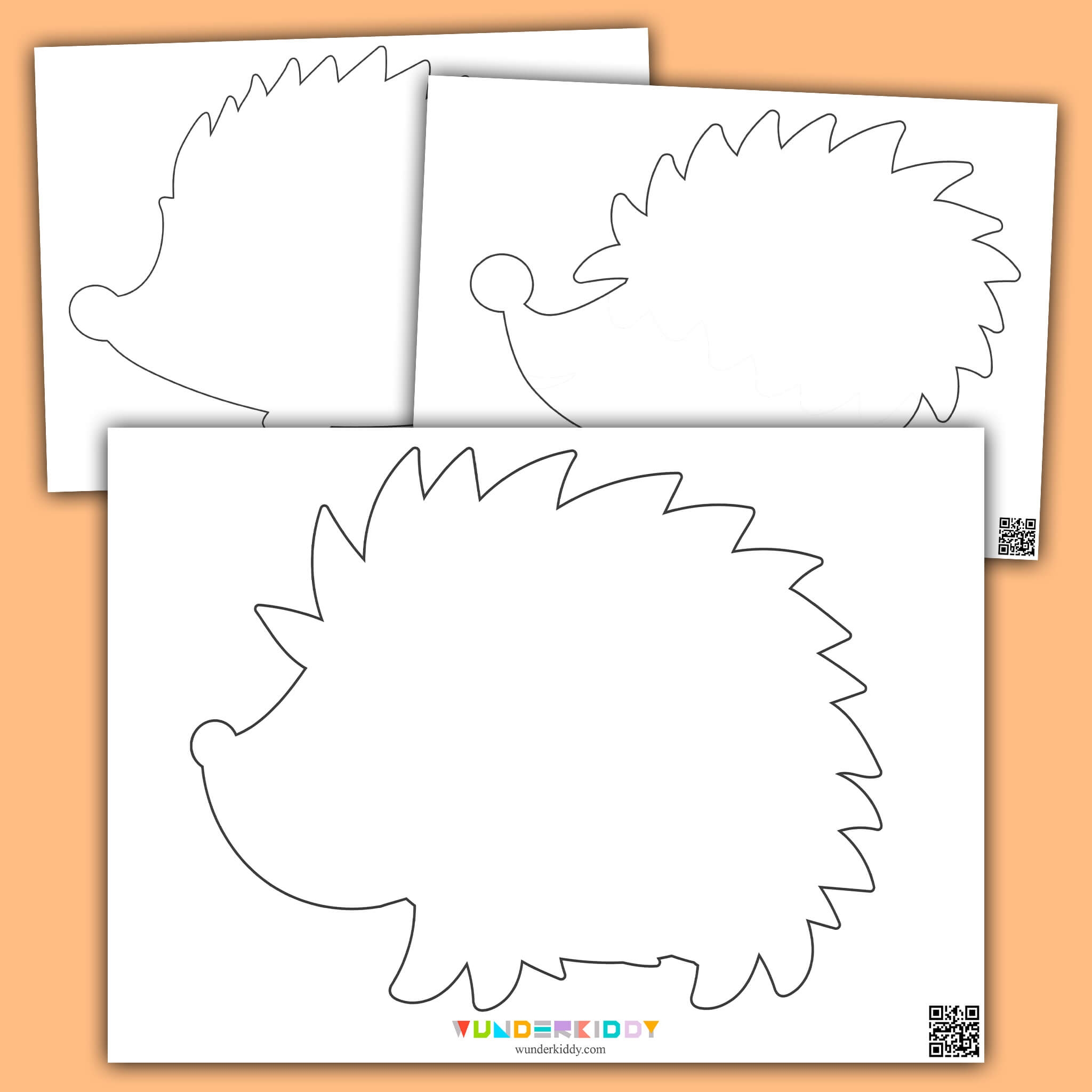 Printable Hedgehog Color Pattern Activity For Preschool