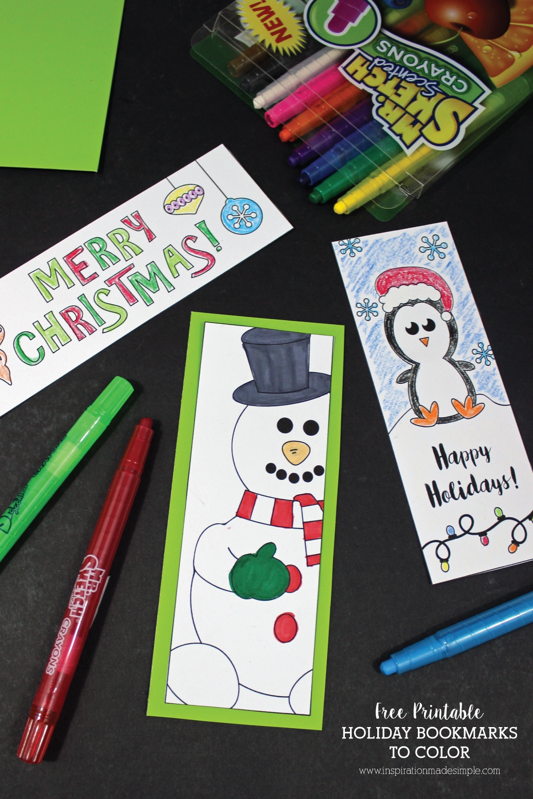Printable Holiday Bookmarks To Color Inspiration Made Simple