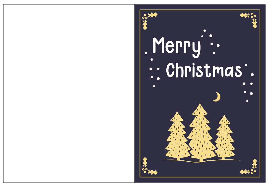 free printable christmas card template