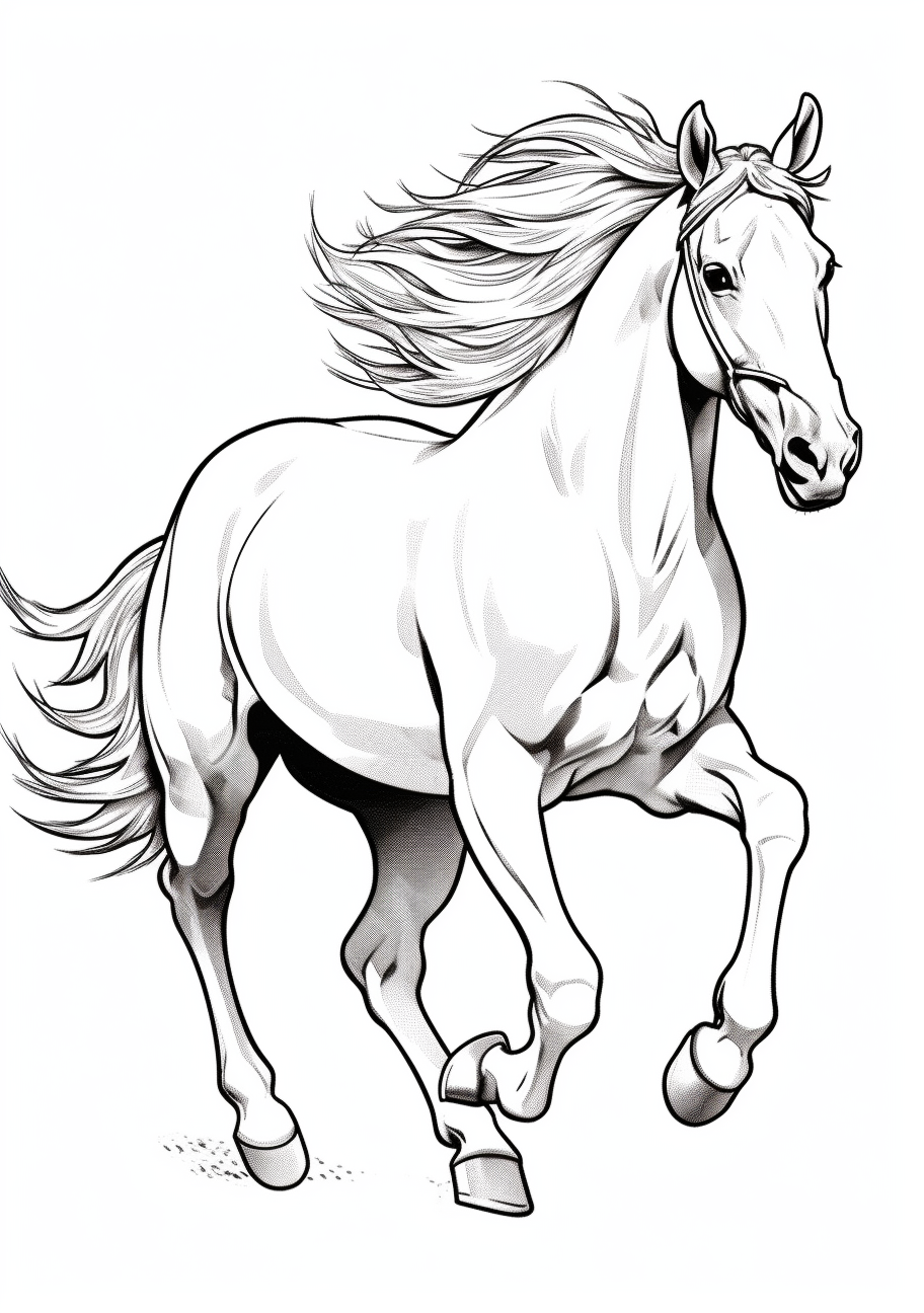 printable horse pictures to color