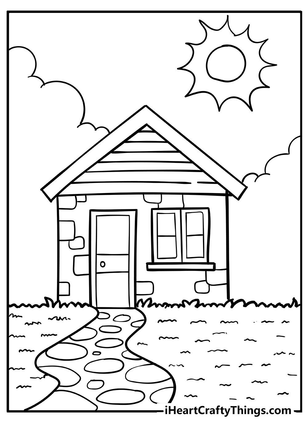 Printable House Coloring Pages