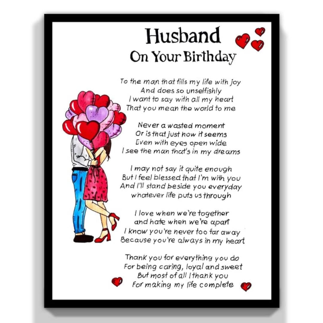 Printable Husband Birthday Card Gift To My Husband Card For Birthday 