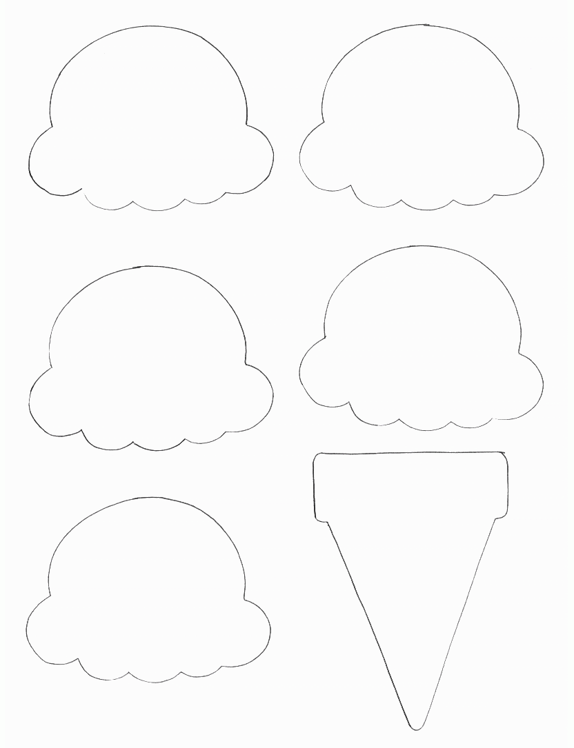 free printable ice cream cone template