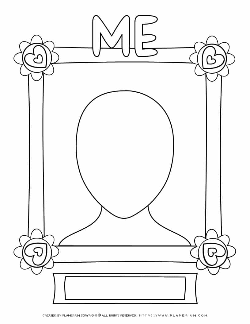 blank self portrait template