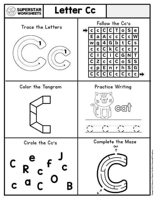Printable Letter C Activities