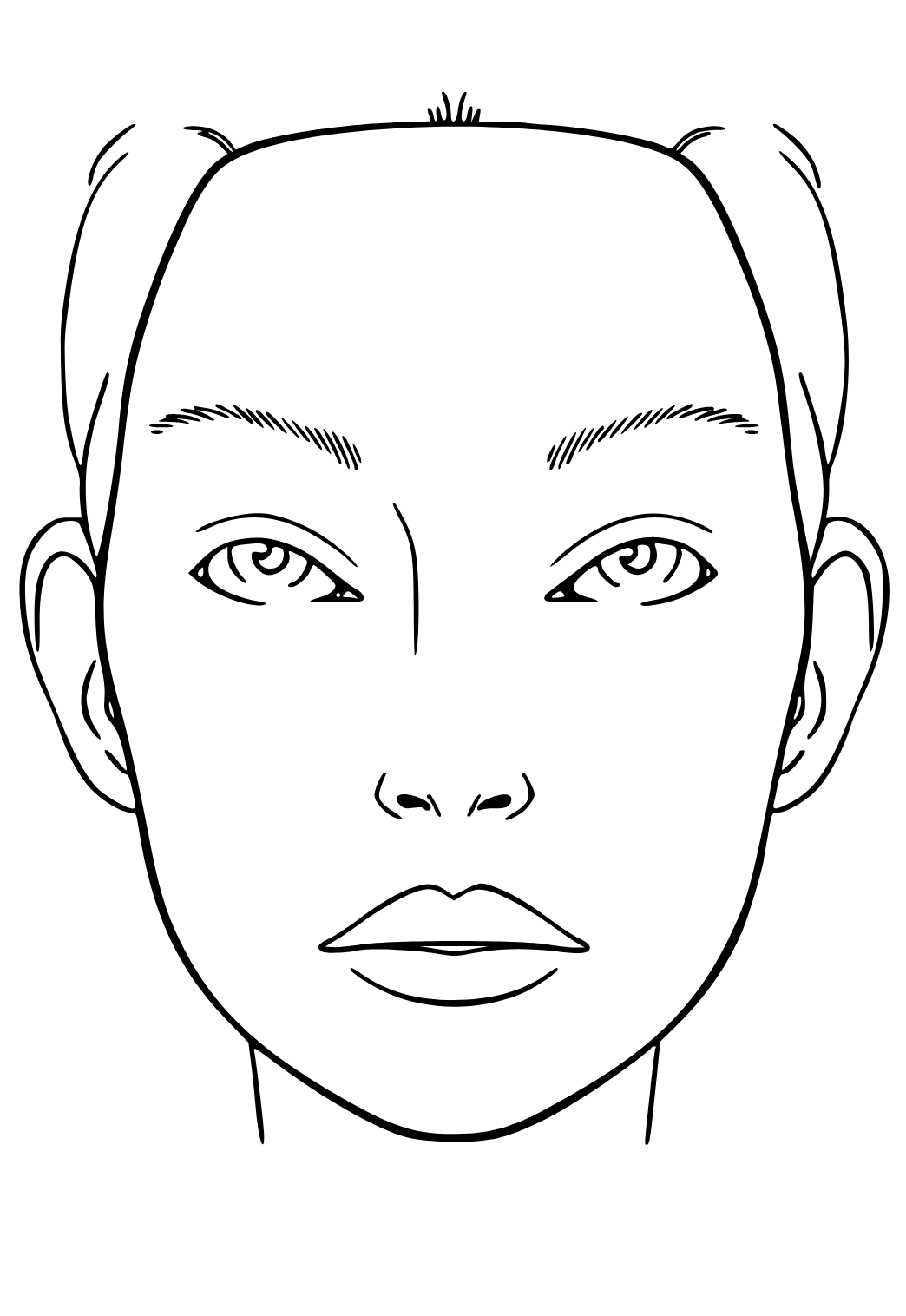 Printable Makeup Face Template Infoupdate