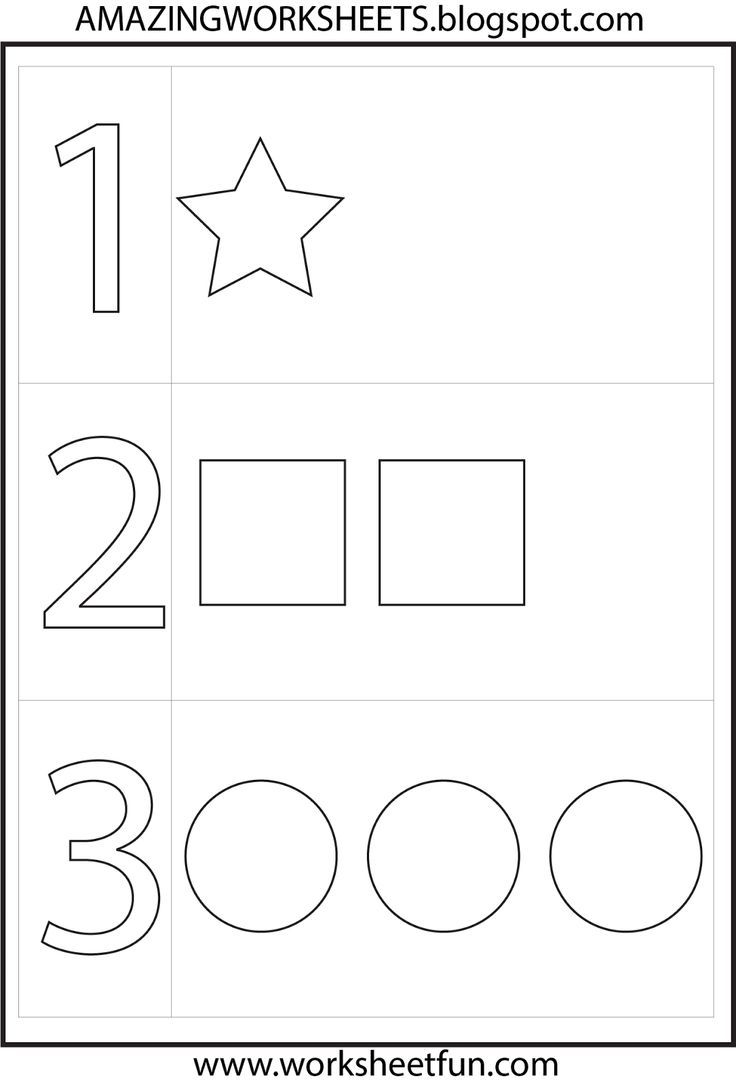 Printable Number Activities For 3 Year Olds