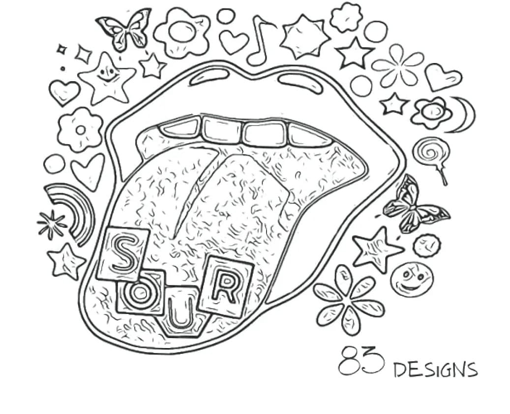 Olivia Rodrigo Coloring Page