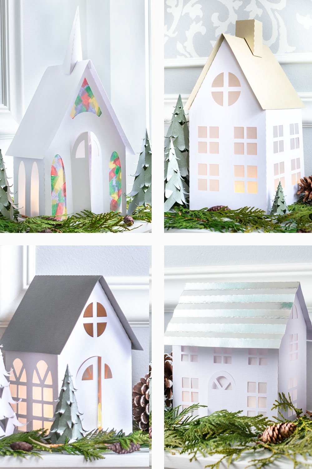 Printable Paper Christmas Village Template Printable Templates Online