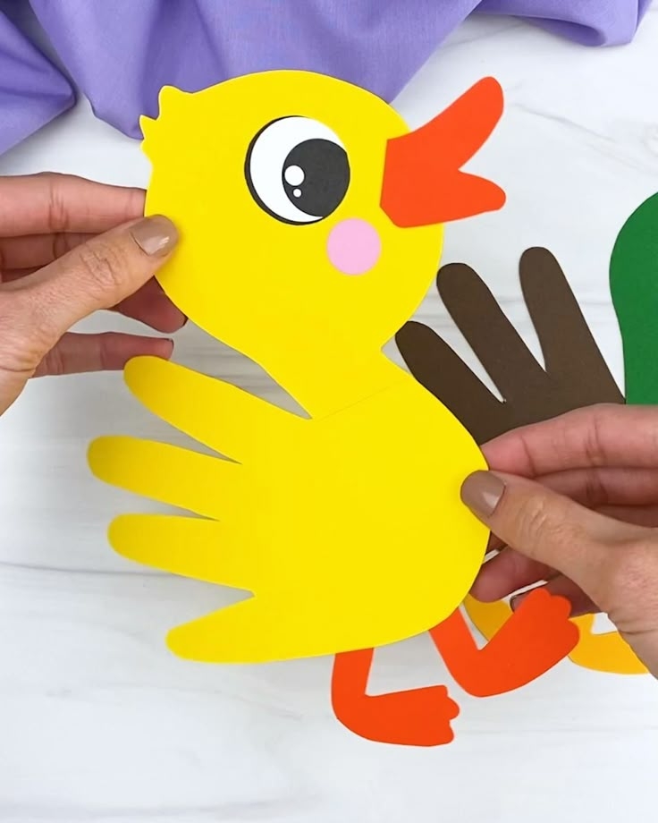 printable duck handprint template