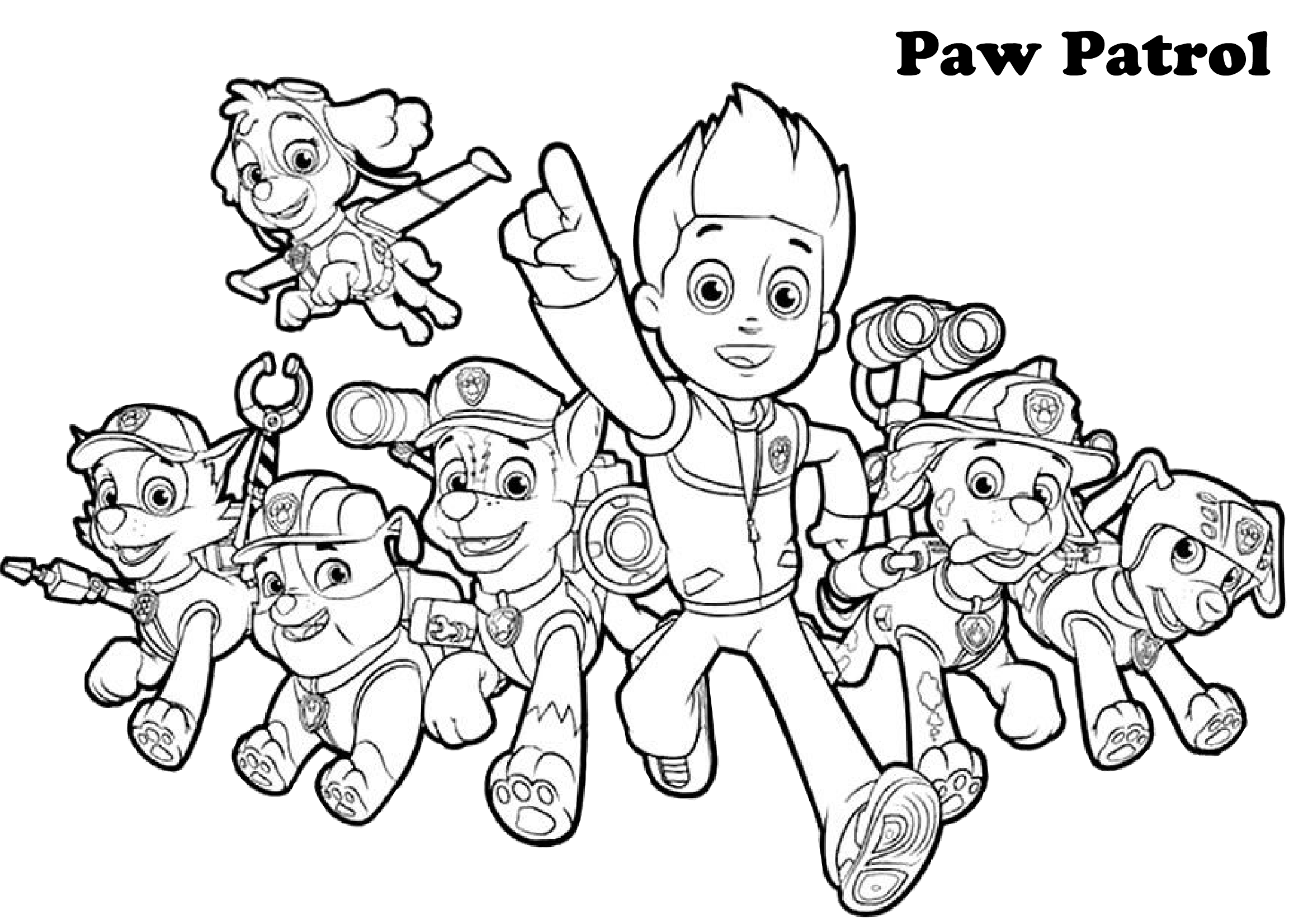 Free Paw Patrol Color Pages