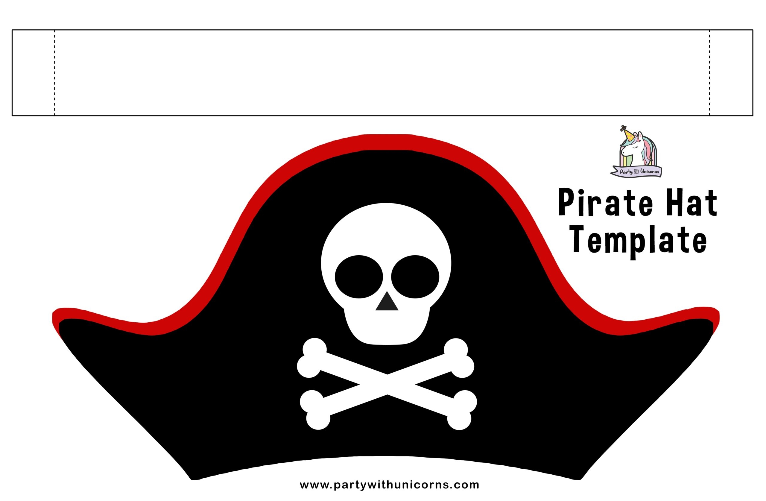 Printable Pirate Hat Template Printable Templates Online By Paul 