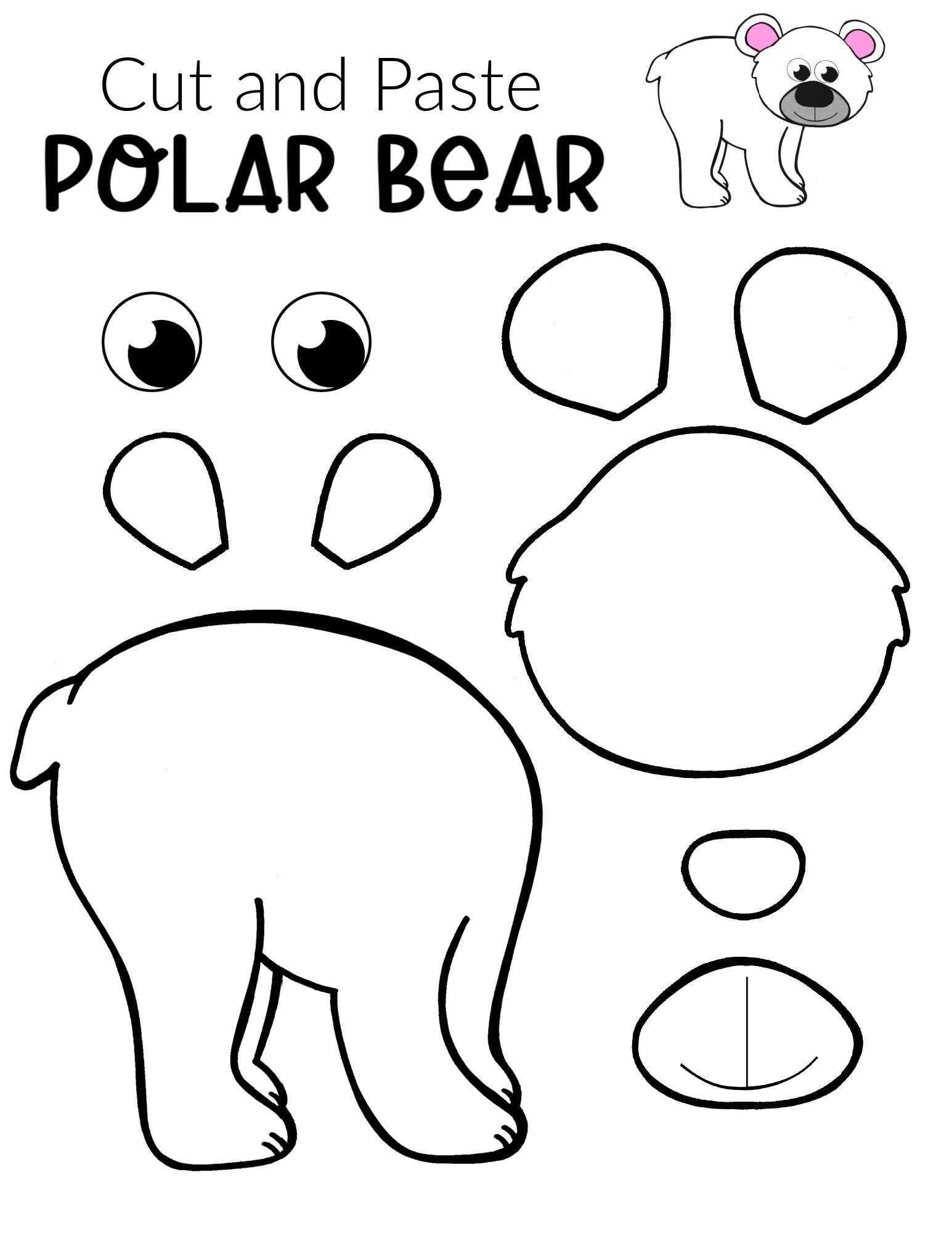 free printable polar bear template