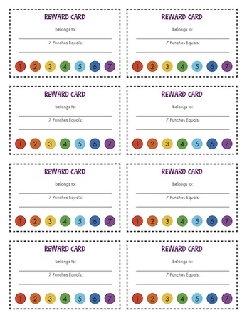 Printable Reward Cards
