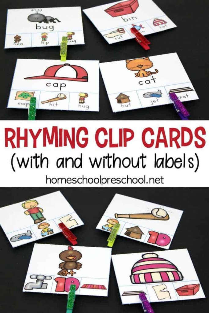 Printable Rhyming Cards