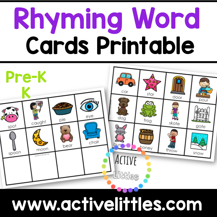 rhyming cards printable