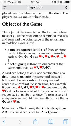 Printable Rules For Gin Rummy Ocvfe
