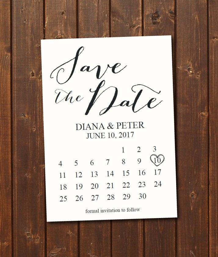 Printable Save The Date Calendar Template Printable Templates
