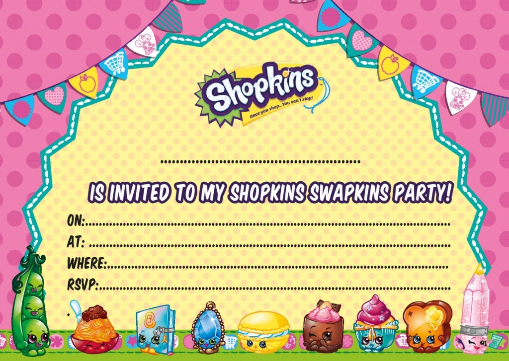 Printable Shopkins Birthday Card Printable Card Free