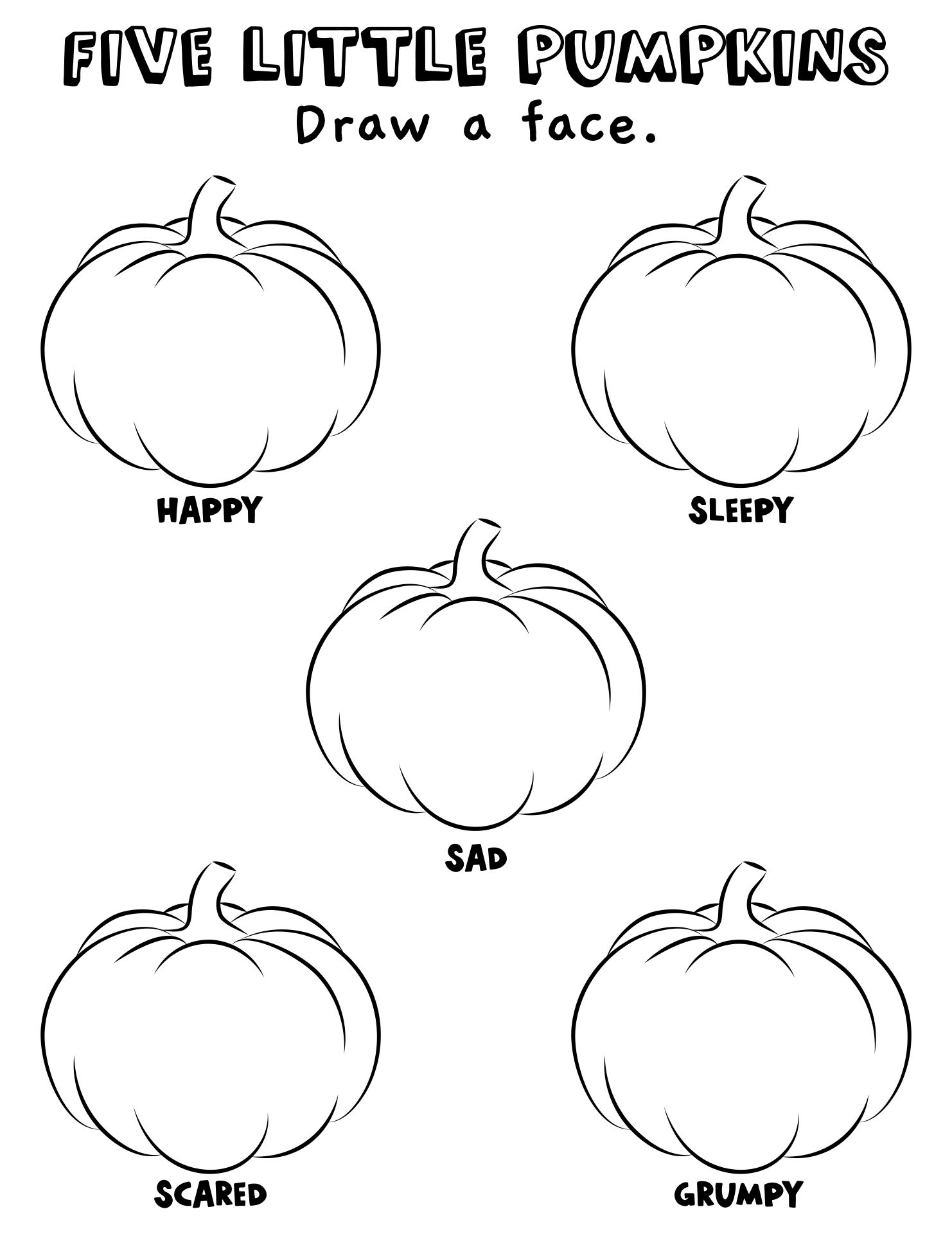 free printable small pumpkins