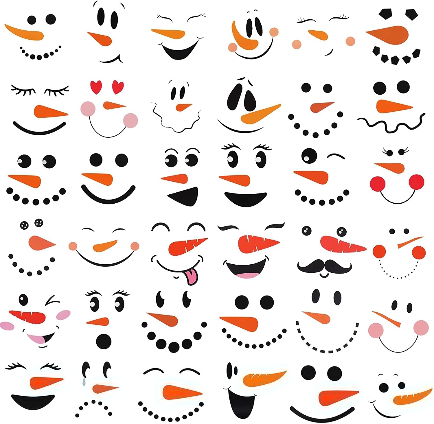 free printable snowman face template