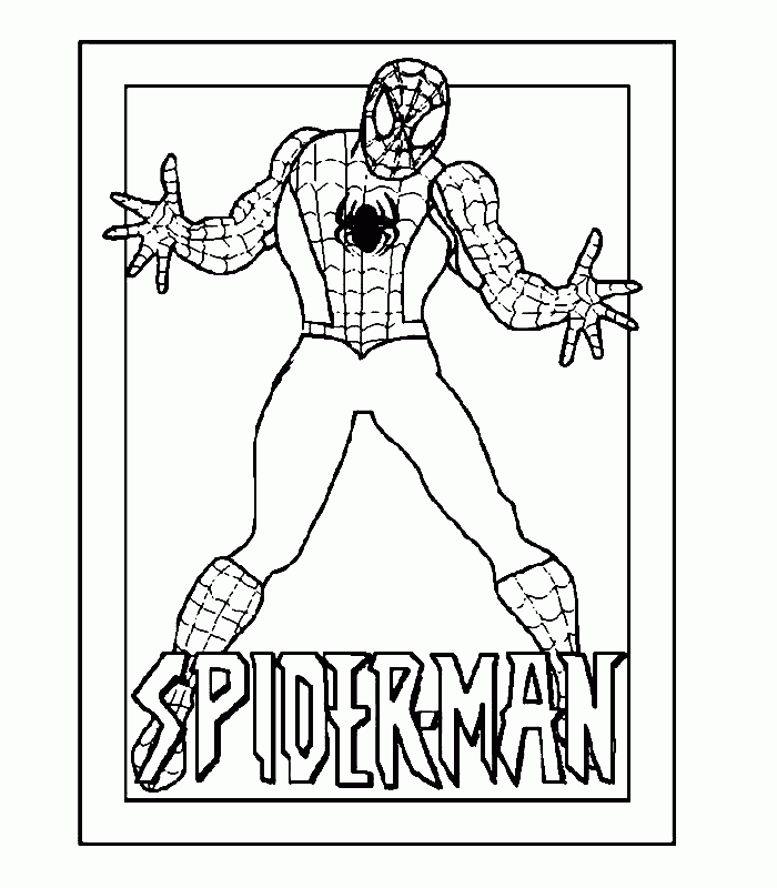 free coloring page spiderman