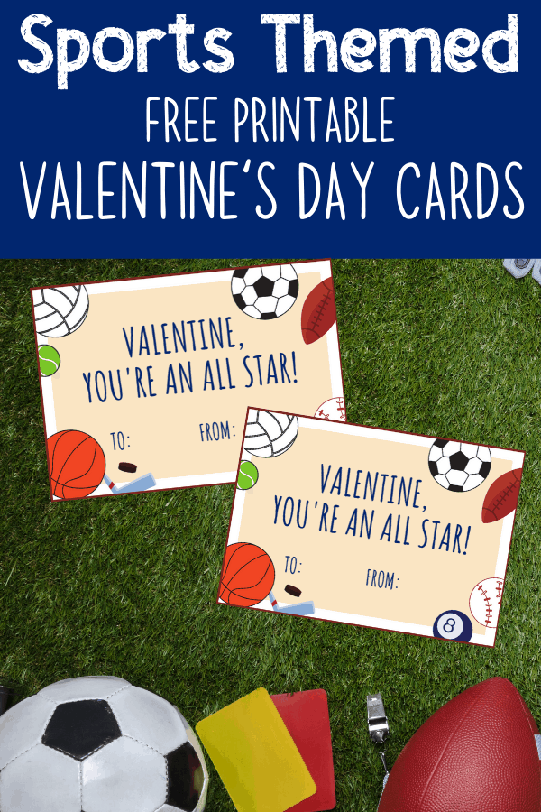 Printable Sports Valentine Cards Views From A Step Stool