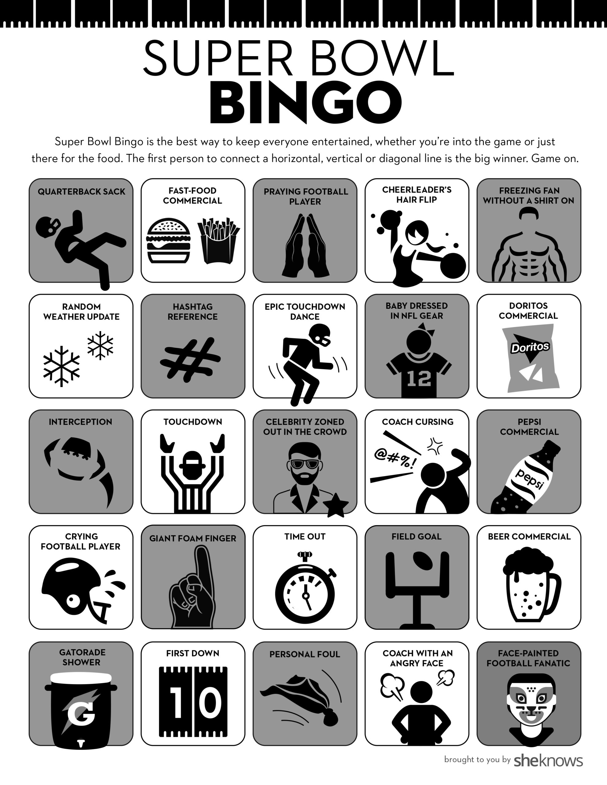 super bowl bingo cards 2024 free printable
