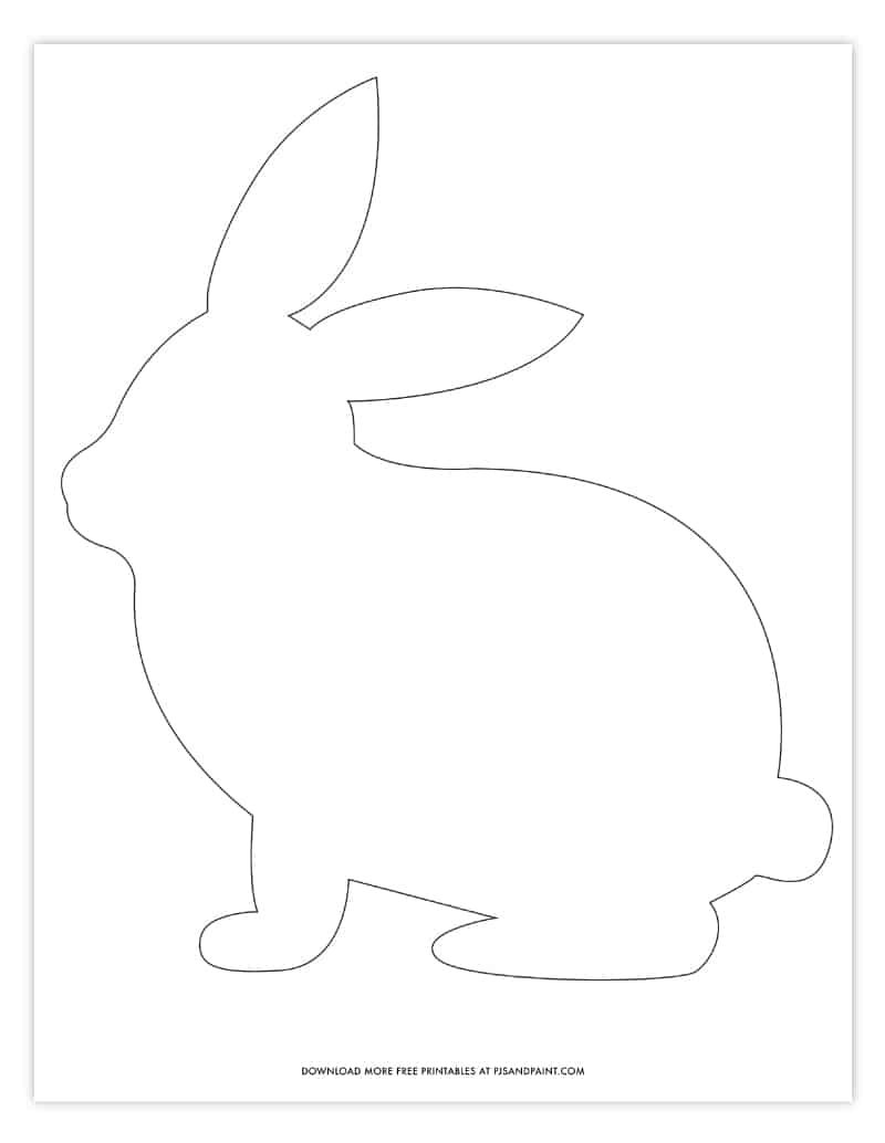 free printable bunny template printable