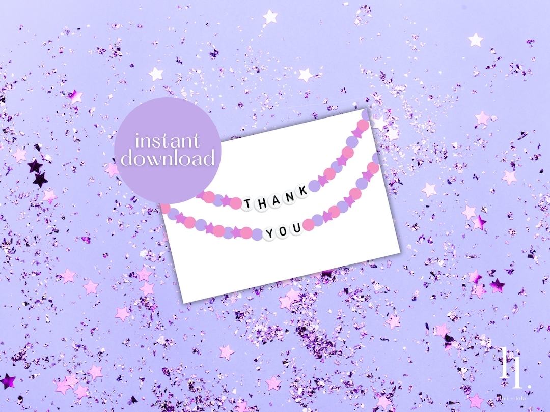 taylor swift thank you card printable