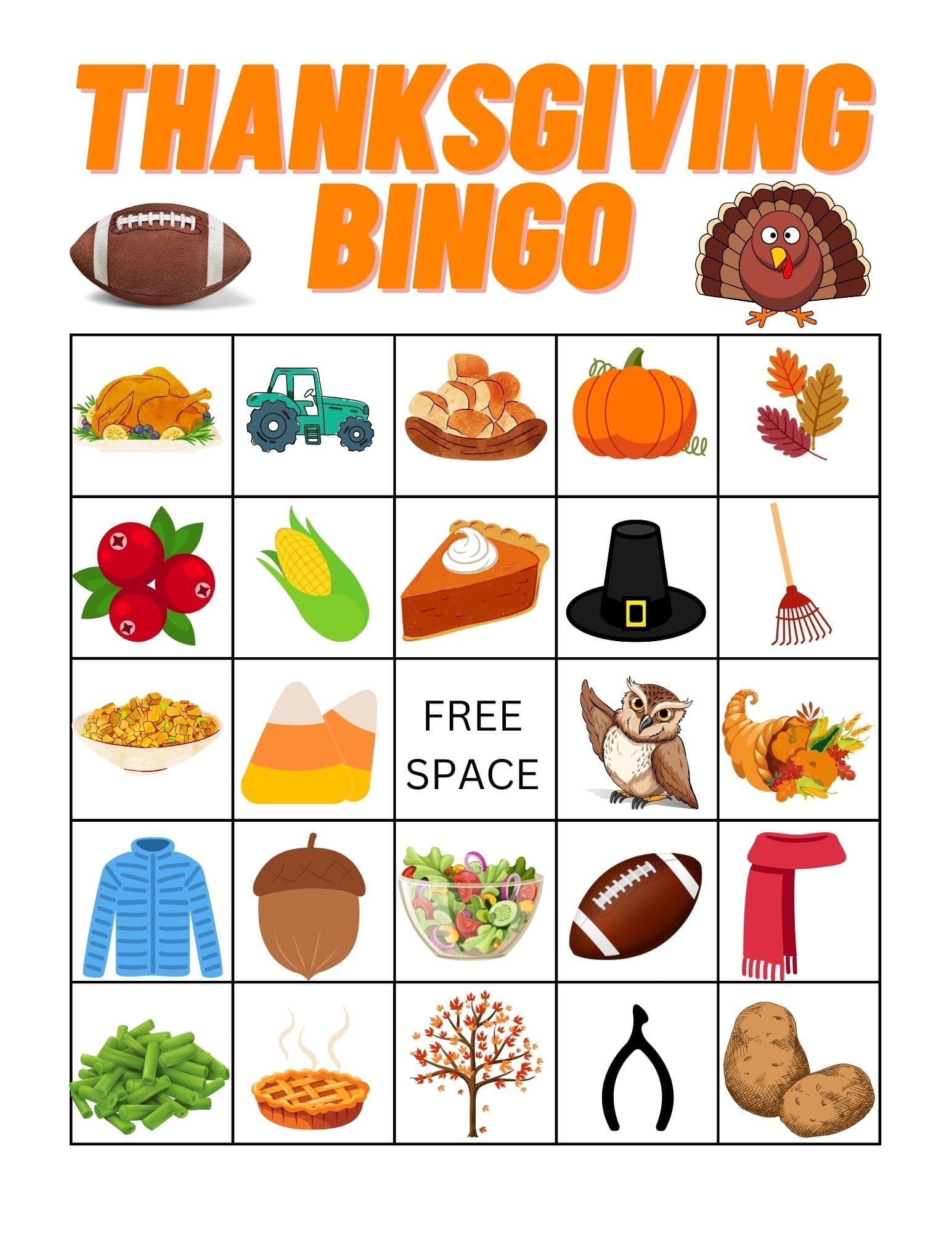 thanksgiving bingo cards printable free printable pdf