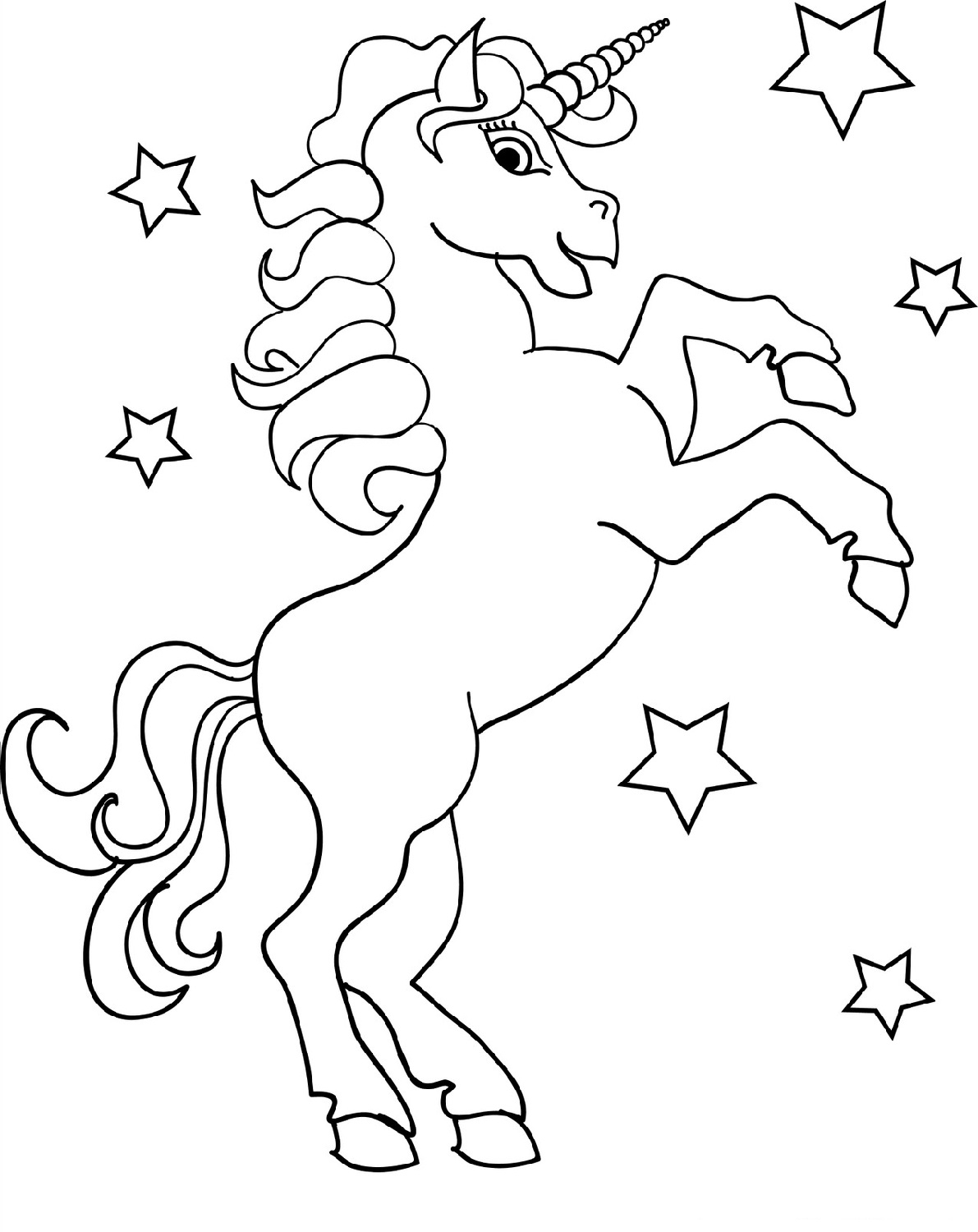 free printable unicorns to color