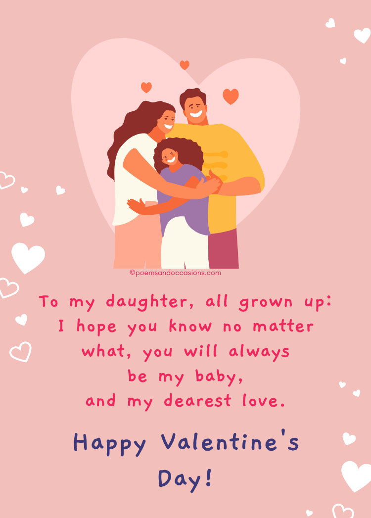 valentine's day card for daughter printable