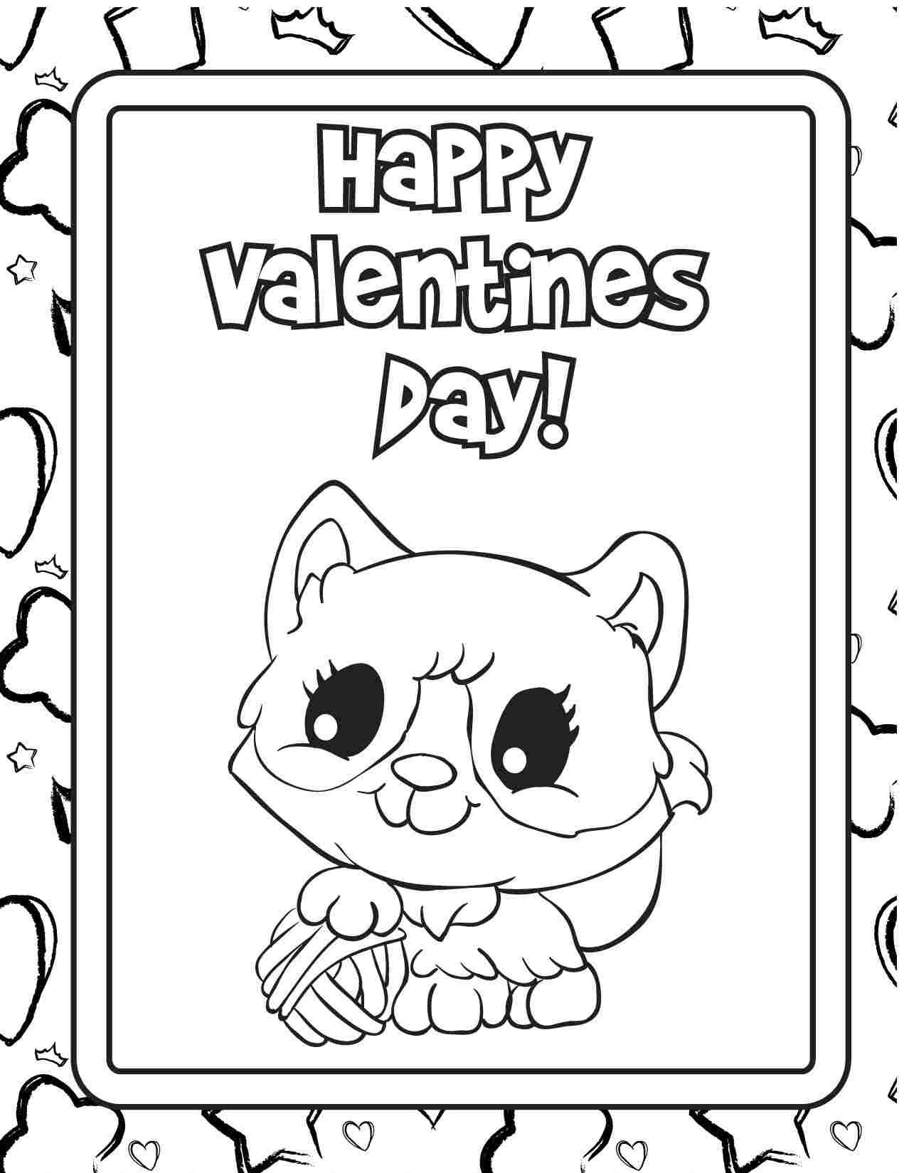 valentine cards to color printable