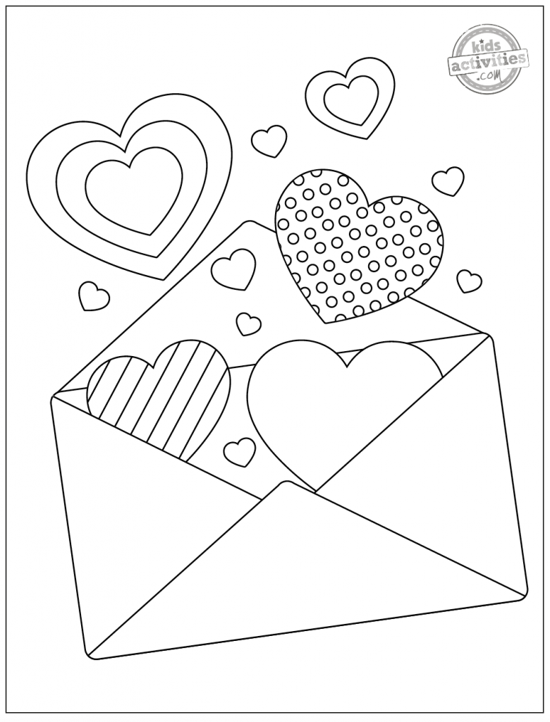 Printable Valentine Coloring Cards