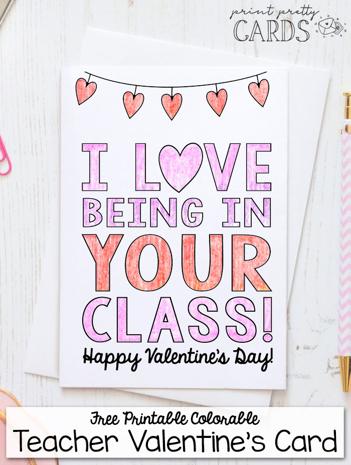 teacher printable valentine cards