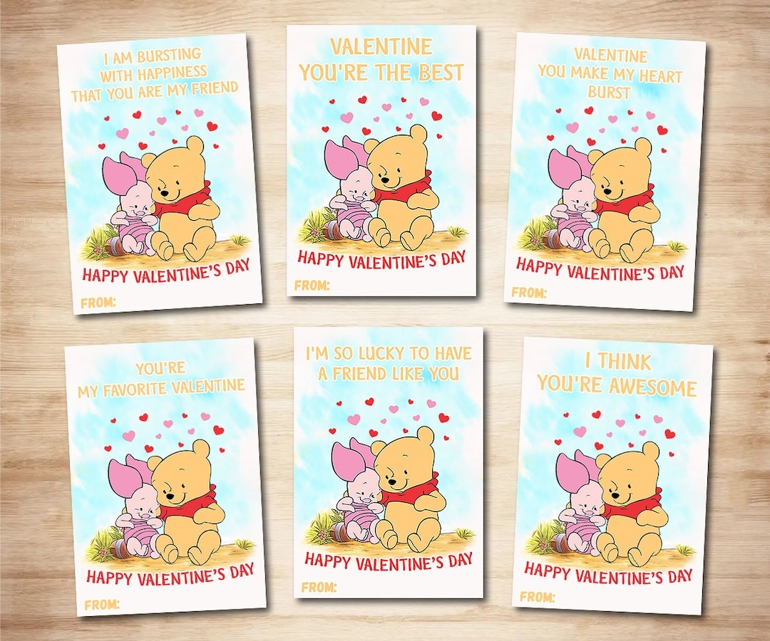 Printable Winnie The Pooh Valentine 39 s Day Card Winnie The Pooh 