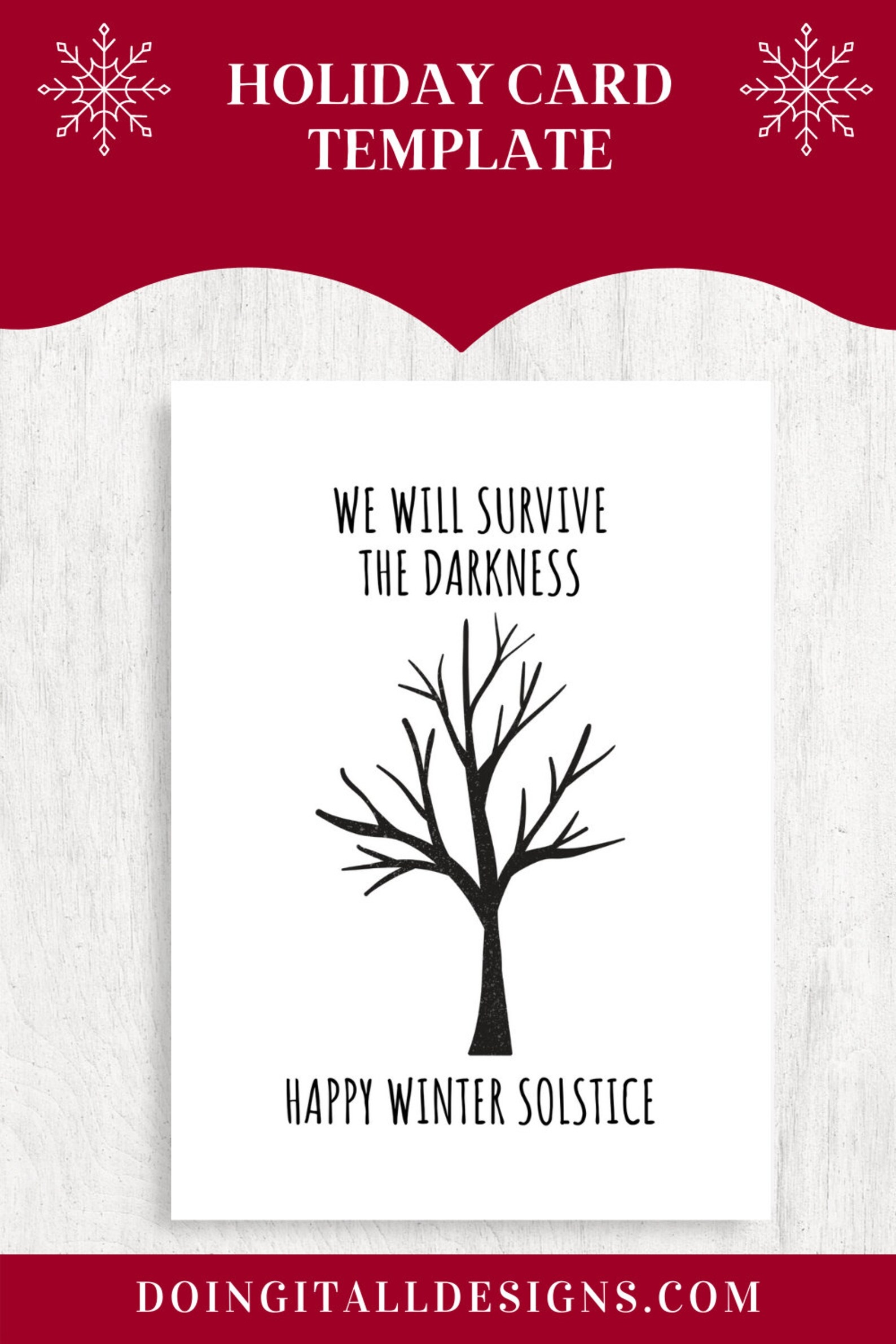 Printable Winter Solstice Cards Yule Cards Instant Download Etsy