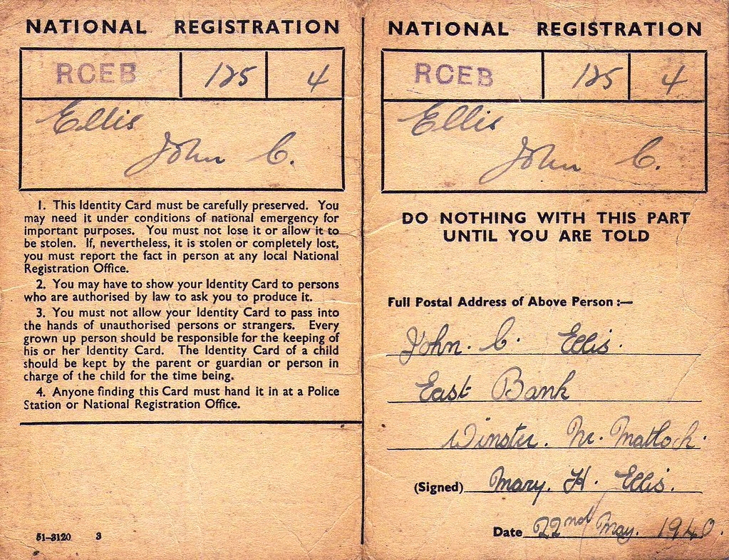 Printable Ww2 Identity Card Template Printable Templates Free