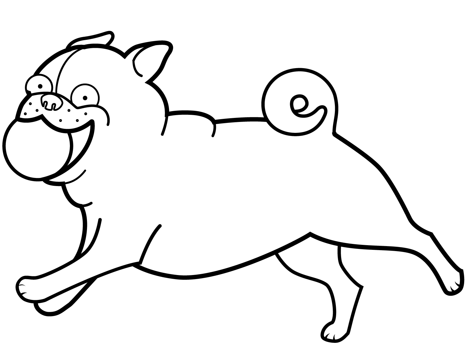 Pug Coloring Page