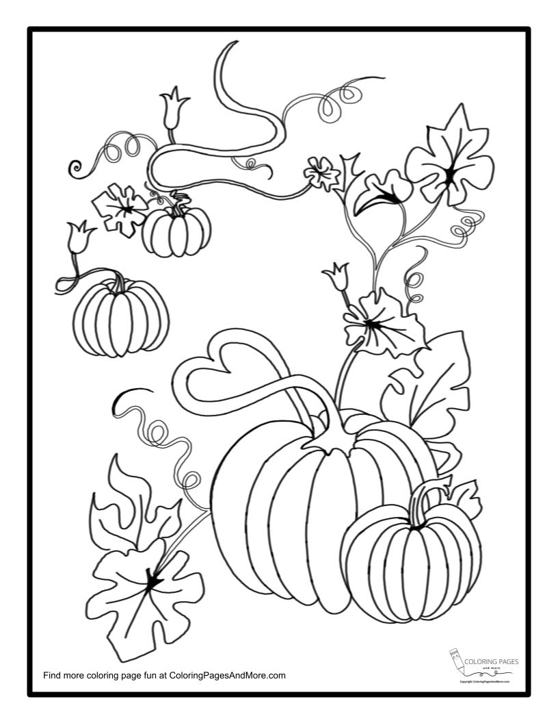 Pumpkin Patch Coloring Page Coloring Pages And More