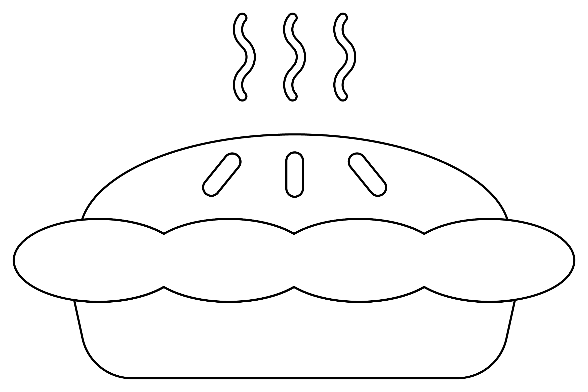 Pie Coloring Page
